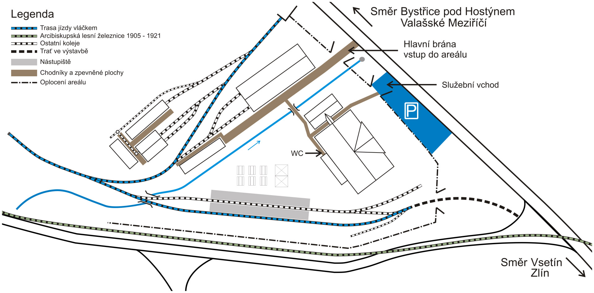 Mapa areálu